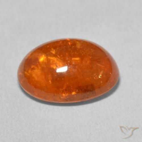Granada espessartita laranja avermelhado Natural 4.88ct, oval, Transparente