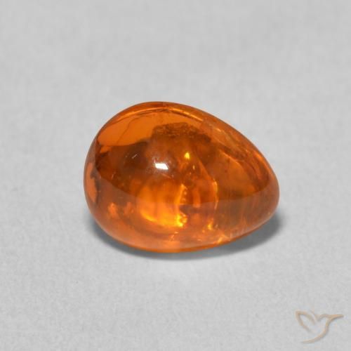 Granada espessartita fogo laranja Natural 2.39ct, Formato de pêra, Transparente