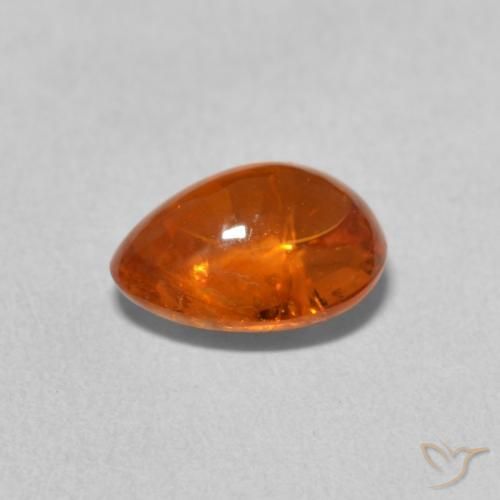 Granada espessartita fogo laranja Natural 2.39ct, Formato de pêra, Transparente