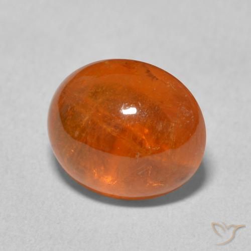 Granada espessartita Laranja Médio Natural 4.85ct, oval, Transparente