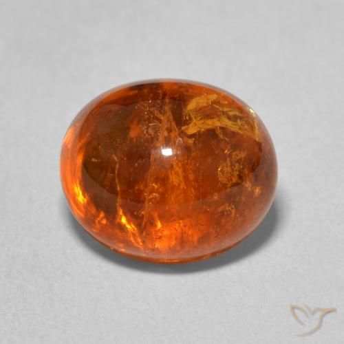 4.92ct Natural fogo laranja Granada espessartita, oval, Transparente