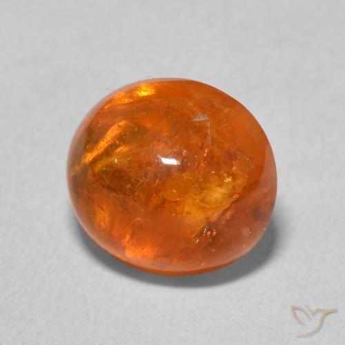 Granada espessartita fogo laranja Natural 4.57ct, oval, Transparente
