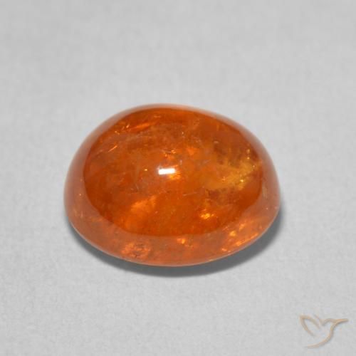 Granada espessartita fogo laranja Natural 4.57ct, oval, Transparente