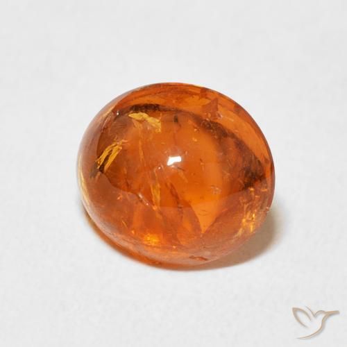 Granada espessartita Laranja Médio Natural 3.94ct, oval, Transparente