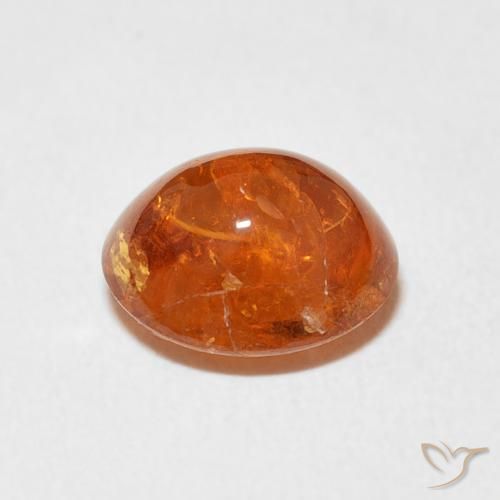 Granada espessartita Laranja Médio Natural 3.94ct, oval, Transparente