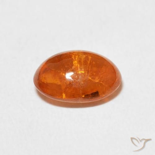 Granada espessartita Laranja Médio Natural 2.20ct, oval, Transparente