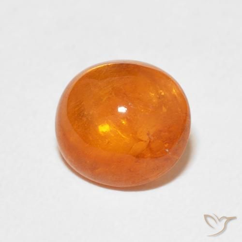 Granada espessartita laranja avermelhado Natural 3.86ct, oval, Transparente
