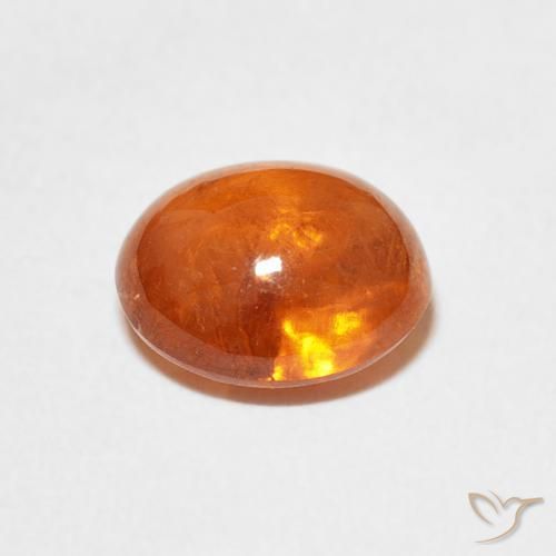 Granada espessartita Laranja Médio Natural 3.68ct, oval, Transparente