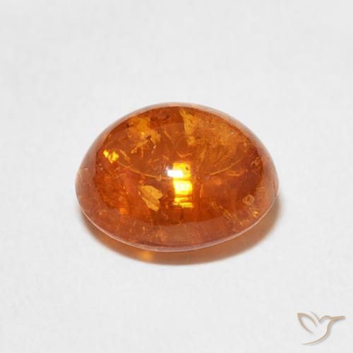 Granada espessartita fogo laranja Natural 3.25ct, oval, Transparente