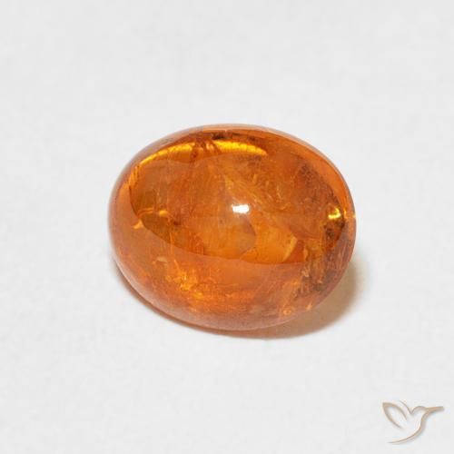 Granada espessartita laranja avermelhado Natural 2.53ct, oval, Transparente