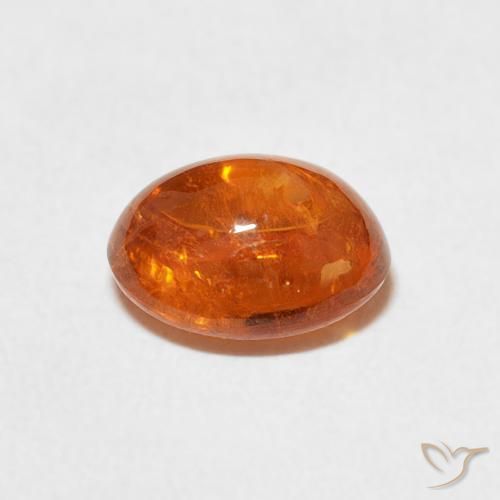 Granada espessartita laranja avermelhado Natural 2.53ct, oval, Transparente