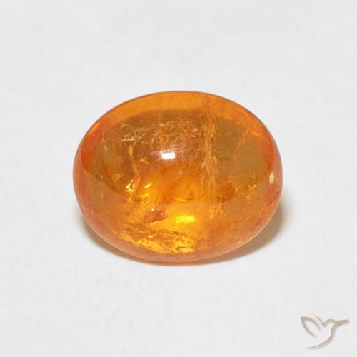 2.62ct Natural âmbar laranja Granada espessartita, oval, Transparente