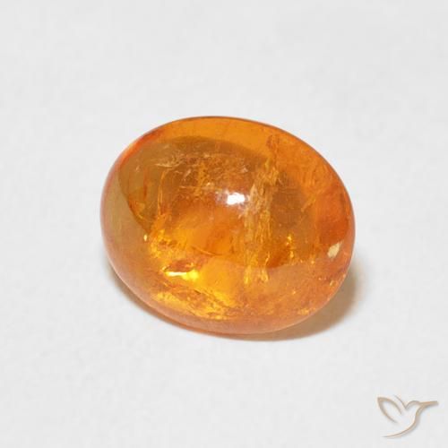 Granada espessartita âmbar laranja Natural 2.62ct, oval, Transparente