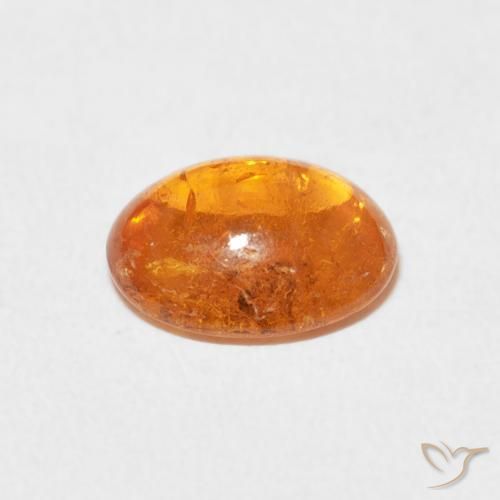 Granada espessartita âmbar laranja Natural 2.62ct, oval, Transparente