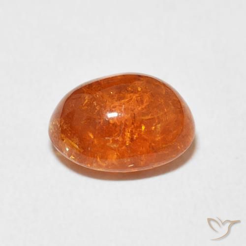 Granada espessartita Laranja Médio Natural 3.09ct, oval, Transparente