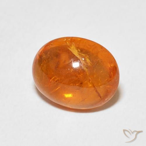 Granada espessartita Laranja Médio Natural 3.24ct, oval, Transparente