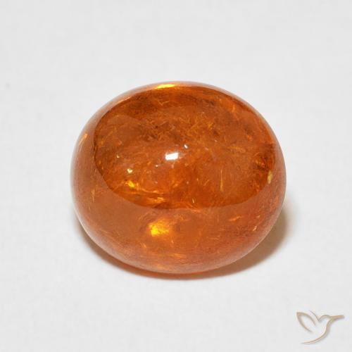 4.79ct Natural laranja avermelhado Granada espessartita, oval, Transparente