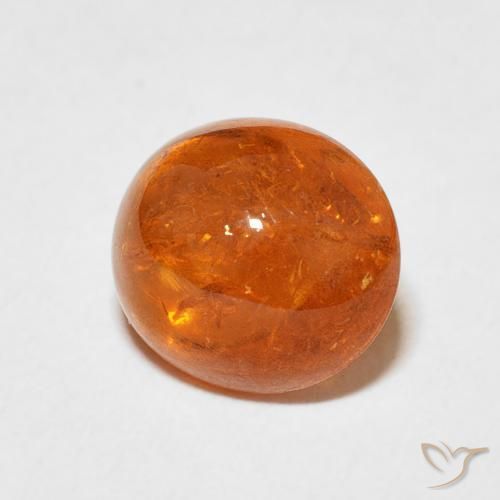 Granada espessartita laranja avermelhado Natural 4.79ct, oval, Transparente
