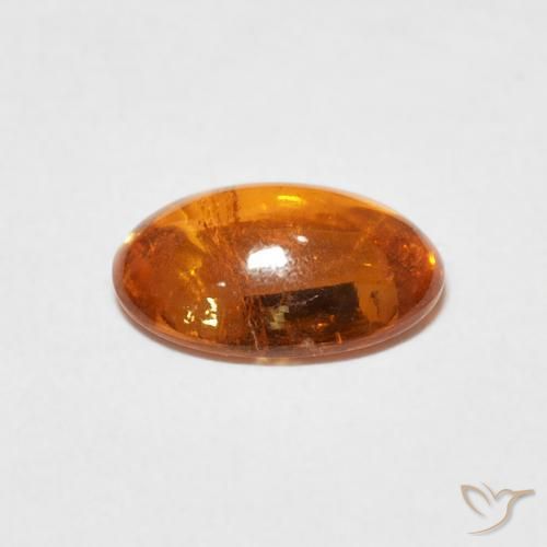 Granada espessartita laranja avermelhado Natural 2.29ct, oval, Transparente