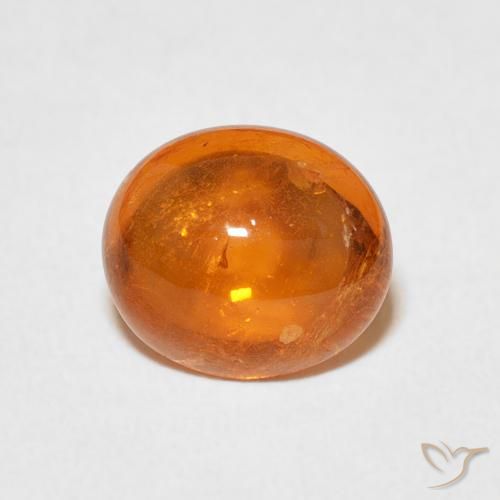 3.45ct Natural fogo laranja Granada espessartita, oval, Transparente