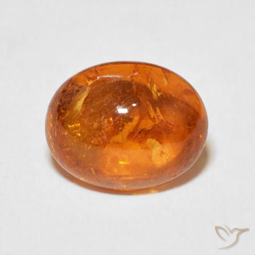 4.38ct Natural Laranja Médio Granada espessartita, oval, Transparente