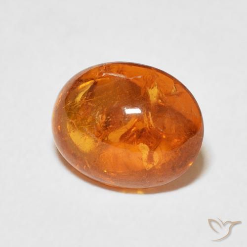 Granada espessartita Laranja Médio Natural 4.38ct, oval, Transparente