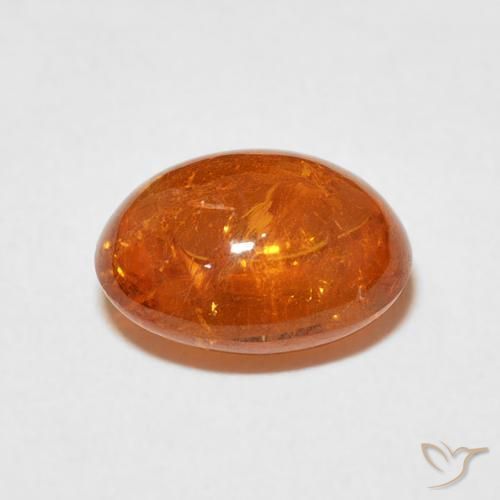 Granada espessartita Laranja Médio Natural 4.38ct, oval, Transparente