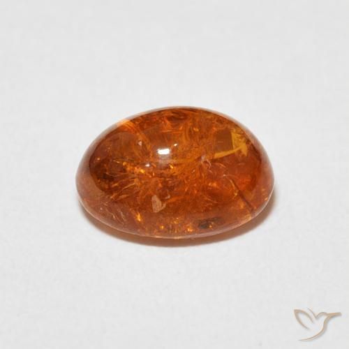 Granada espessartita âmbar laranja Natural 3.21ct, oval, Transparente