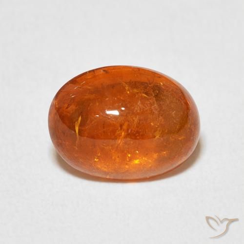 3.69ct Natural laranja avermelhado Granada espessartita, oval, Transparente