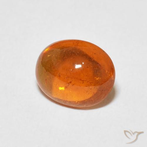 Granada espessartita âmbar laranja Natural 2.23ct, oval, Transparente