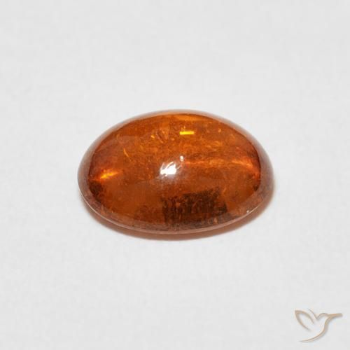 Granada espessartita âmbar laranja Natural 2.23ct, oval, Transparente