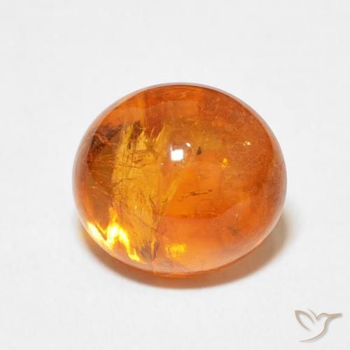 5.78ct Natural âmbar laranja Granada espessartita, oval, Transparente