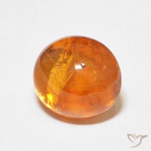 Granada espessartita âmbar laranja Natural 5.78ct, oval, Transparente