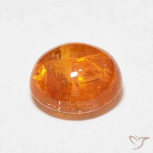 Granada espessartita âmbar laranja Natural 5.78ct, oval, Transparente