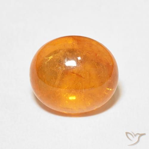 4.56ct Natural âmbar laranja Granada espessartita, oval, Transparente
