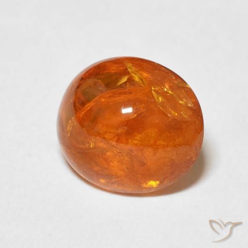 Granada espessartita Laranja Médio Natural 3.53ct, oval, Transparente