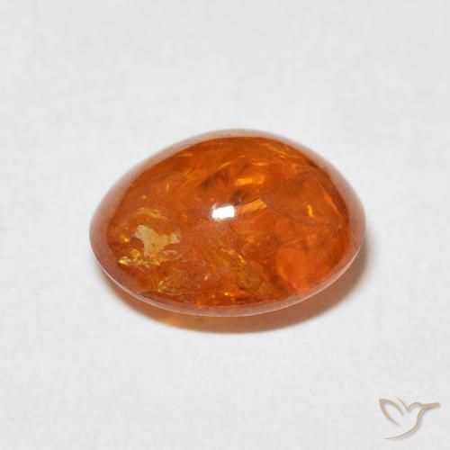 Granada espessartita Laranja Médio Natural 3.53ct, oval, Transparente