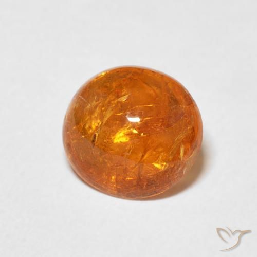 Granada espessartita âmbar laranja Natural 2.53ct, oval, Transparente