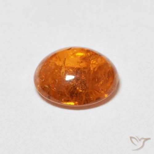 Granada espessartita âmbar laranja Natural 2.53ct, oval, Transparente