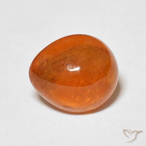 3.04ct Natural Laranja Médio Granada espessartita, Formato de pêra, Transparente