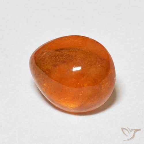 Granada espessartita Laranja Médio Natural 3.04ct, Formato de pêra, Transparente