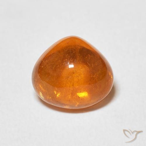 2.21ct Natural âmbar laranja Granada espessartita, Formato de pêra, Transparente