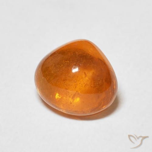 Granada espessartita âmbar laranja Natural 2.21ct, Formato de pêra, Transparente