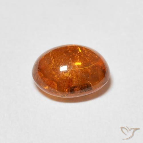 Granada espessartita Laranja Médio Natural 2.11ct, oval, Transparente