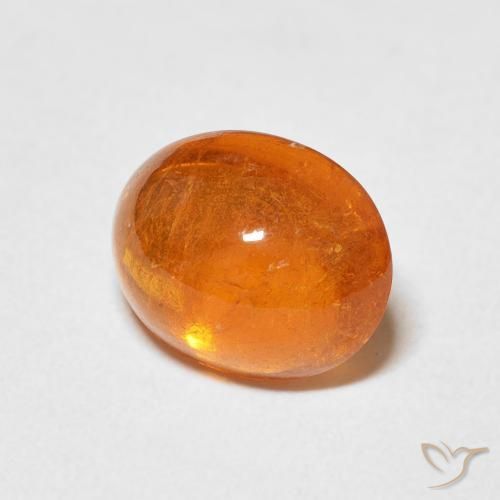 Granada espessartita Laranja Médio Natural 4.21ct, oval, Transparente