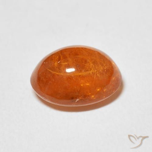Granada espessartita Laranja Médio Natural 4.21ct, oval, Transparente
