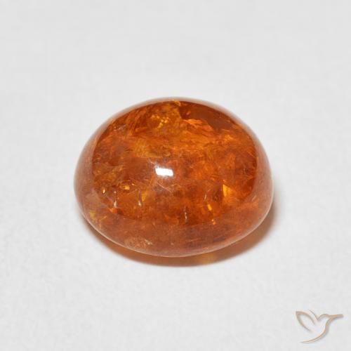 Granada espessartita Laranja Médio Natural 3.98ct, oval, Transparente