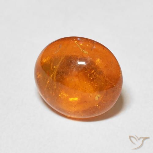 Granada espessartita fogo laranja Natural 3.36ct, oval, Transparente