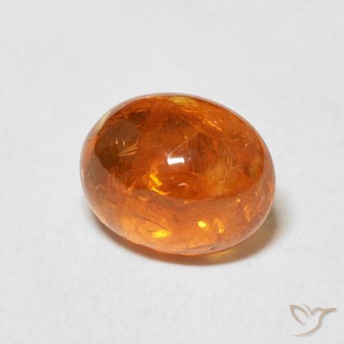 Granada espessartita Laranja brilhante Natural 3.17ct, oval, Transparente