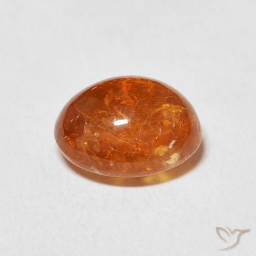 Granada espessartita Laranja brilhante Natural 3.17ct, oval, Transparente